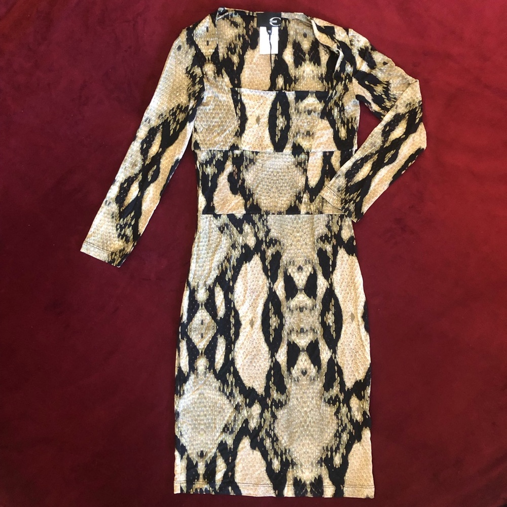 Just Cavelli Snake Print Dress